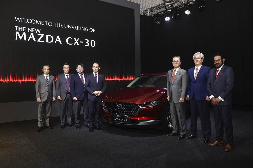 Bermaz Auto Bhd and Mazda VIPs from Japan are proud to present the new Mazda CX-30. u00e2u20acu2022 Picture by Miera Zulyana
