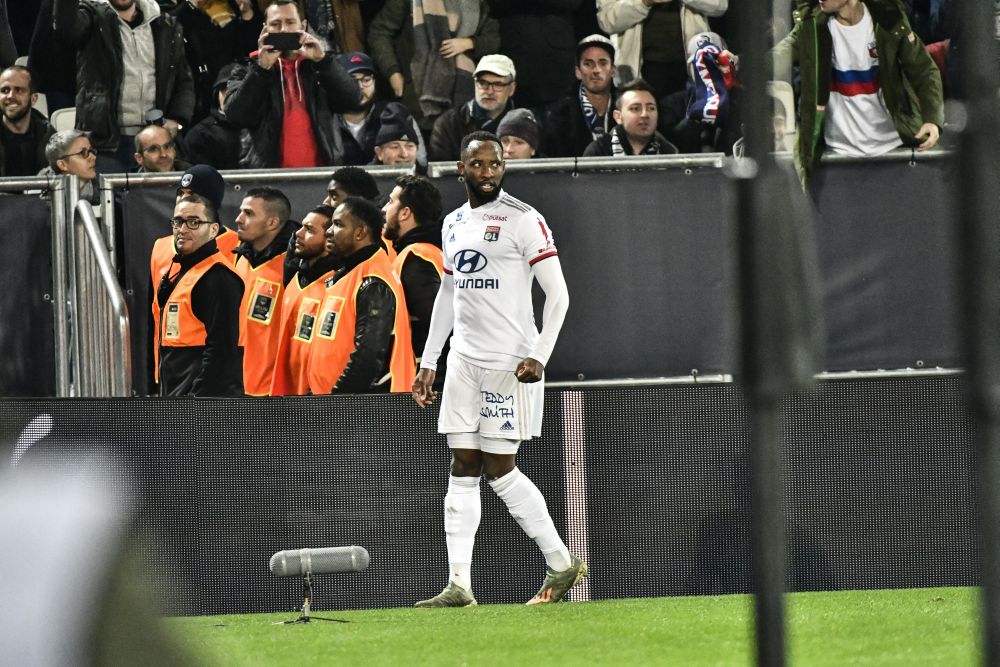 Moussa Dembele celebrates after scoring against Bordeaux.u00e2u20acu201d Reuters pic