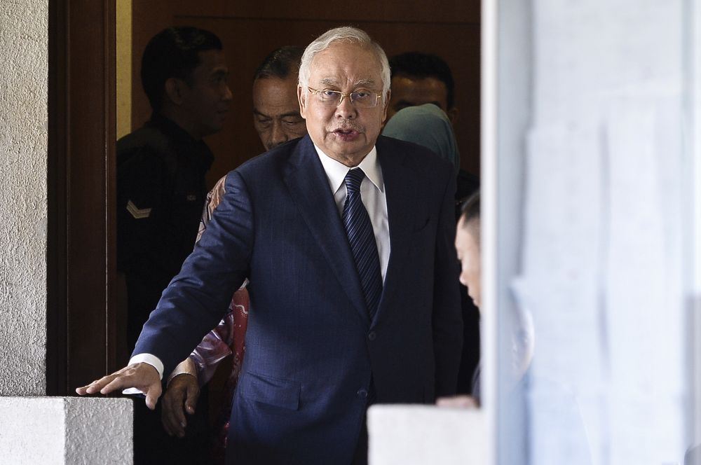 Former prime minister Datuk Seri Najib Razak is pictured at the Kuala Lumpur High Court on January 23, 2020. u00e2u20acu201d Picture by Miera Zulyana