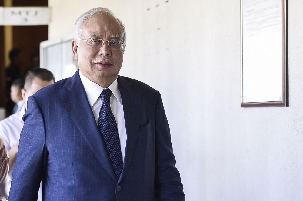 Former prime minister Datuk Seri Najib Razak is pictured at the Kuala Lumpur High Court on January 23, 2020. u00e2u20acu201d Picture by Miera Zulyana