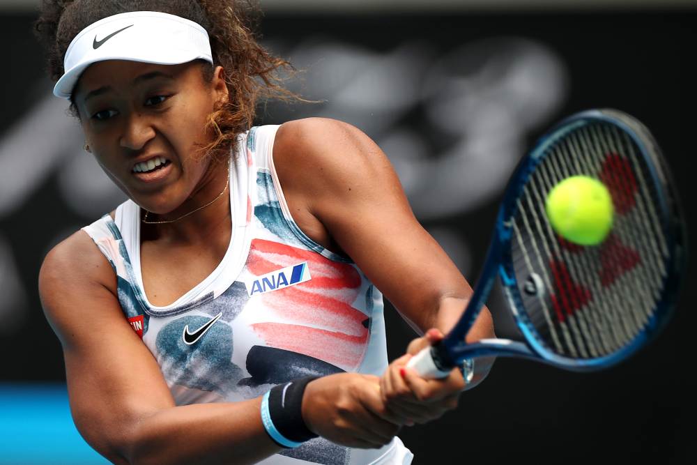 Japan's Naomi Osaka in action during the match against China's Saisai Zheng in Melbourne January 22, 2020. u00e2u20acu2022 Reuters pic