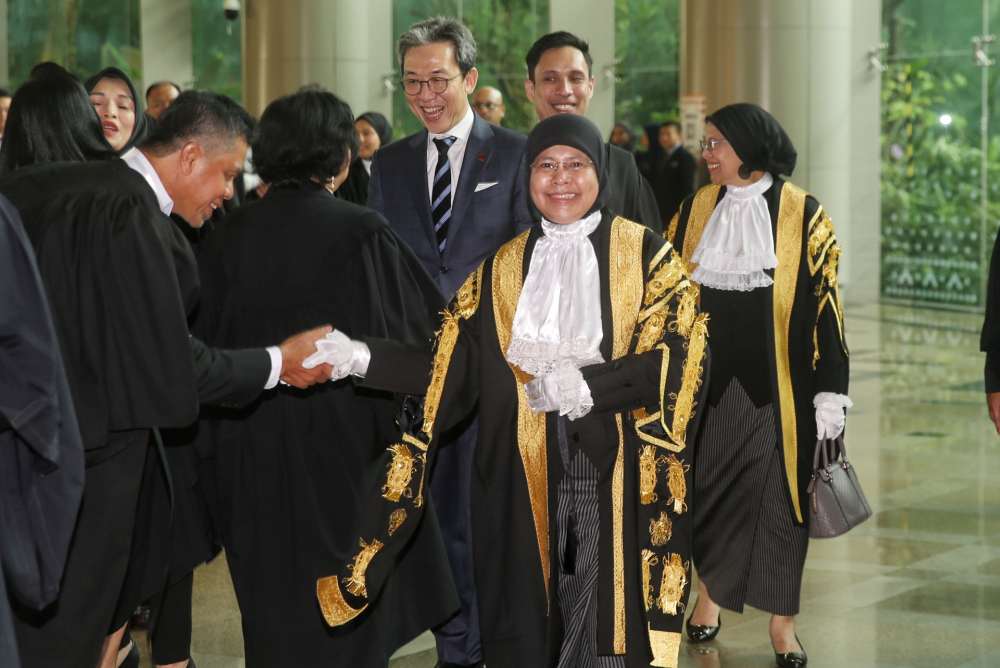 Chief Justice of Malaysia Tan Sri Tengku Maimun Tuan Mat arrives at the opening of the Legal Year 2020 in Putrajaya January 10, 2020. u00e2u20acu2022 Picture by Choo Choy May