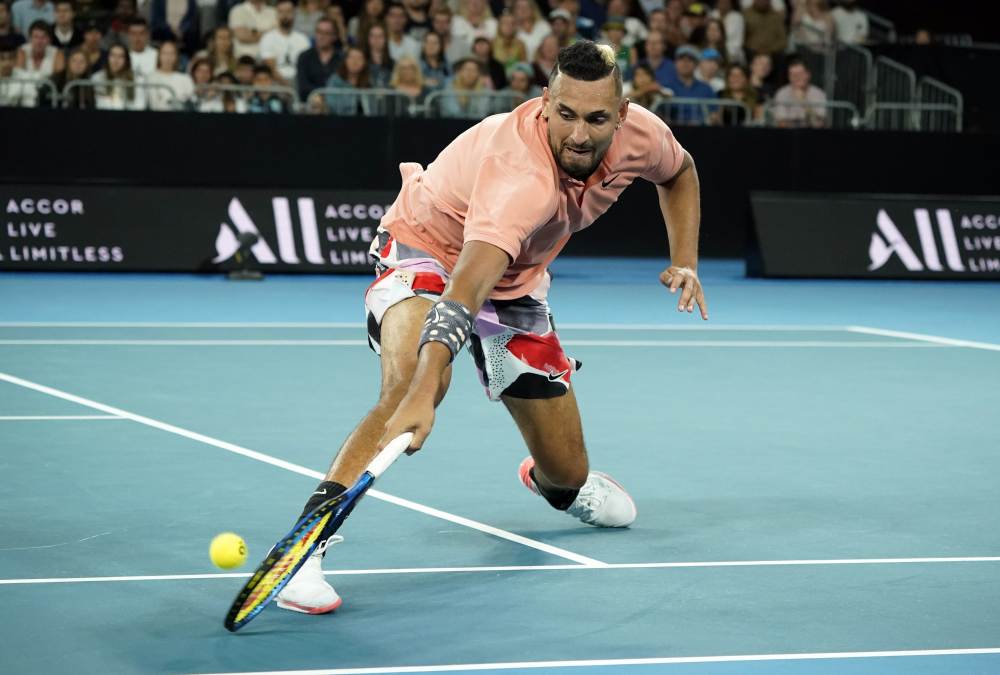 Australia's Nick Kyrgios in action during his match against Russia's Karen Khachanov in Melbourne January 25, 2020. u00e2u20acu2022 Reuters pic
