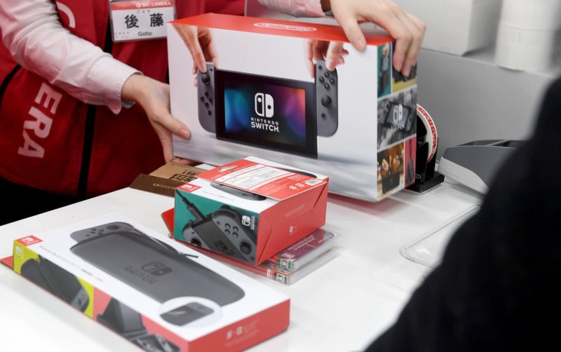 A Nintendo Switch game console at a shop in Tokyo, upon the console's March 2017 launch. ― AFP pic