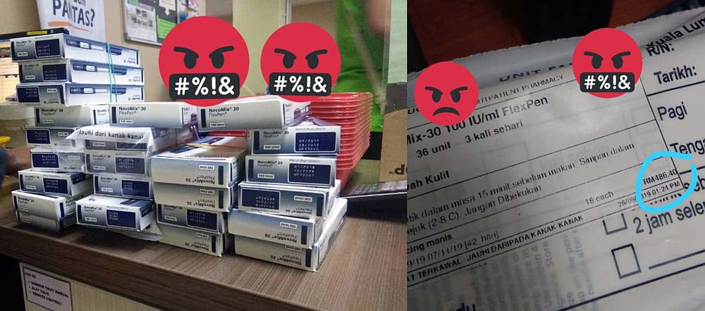 Several boxes of high-priced unused insulin was returned to the hospital, which led to an angered response from Nur. u00e2u20acu201d Picture via Twitter/@shuuueee