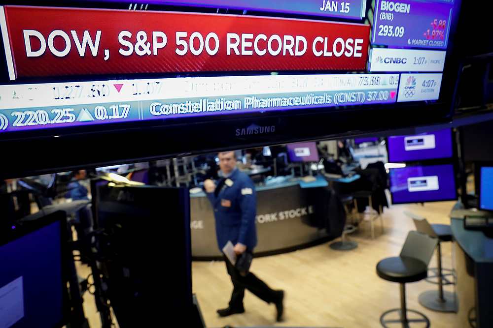 Traders work on the floor at the New York Stock Exchange (NYSE) in New York January 15, 2020. u00e2u20acu201d Reuters pic