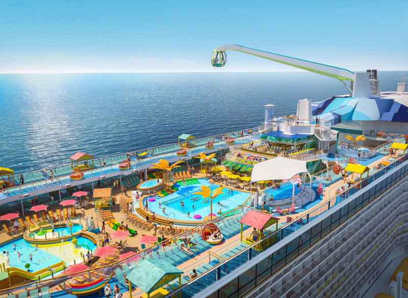 The Odyssey of the Seas pool area. u00e2u20acu2022 Picture courtesy of Royal Caribbean via AFP