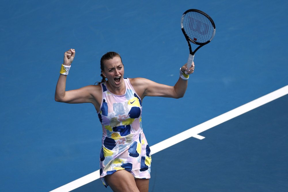Czech Republicu00e2u20acu2122s Petra Kvitova celebrates winning her match against Greeceu00e2u20acu2122s Maria Sakkari in Melbourne January 26, 2020. u00e2u20acu2022 Reuters pic