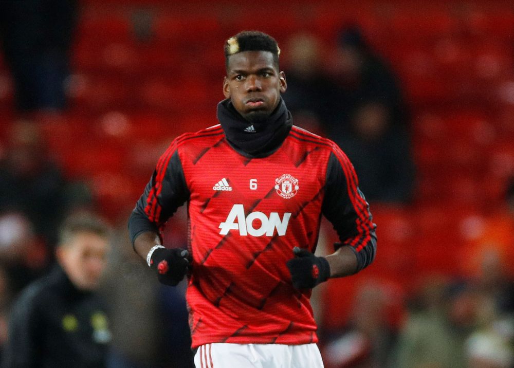 Manchester United's Paul Pogba during the warm up before the match against Newcastle United at Old Trafford December 26, 2019. u00e2u20acu201d Reuters pic