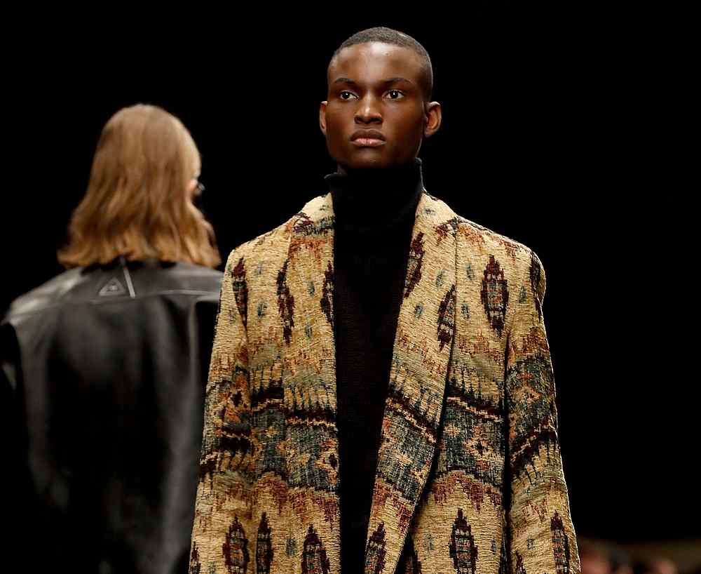 A model presents a creation by Rhude for the Fall/Winter 2020/21 collection during Men's Fashion Week in Paris January 14, 2020. u00e2u20acu201d AFP pic