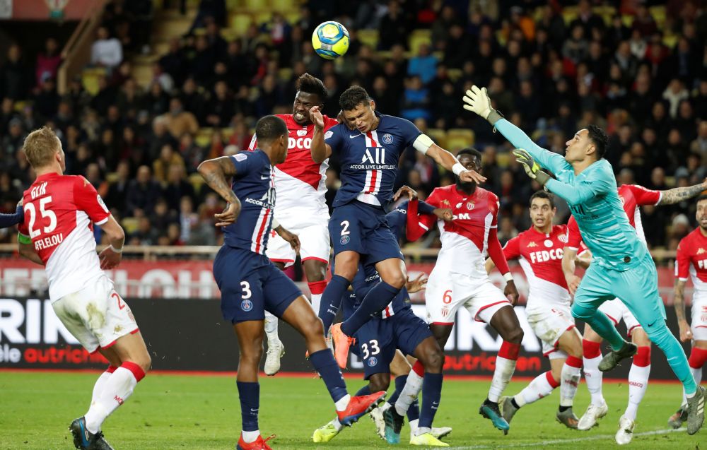 PSGu00e2u20acu2122s Thiago Silva in action against AS Monaco's Balde Keita at the Stade Louis II January 15, 2020. u00e2u20acu201d Reuters pic