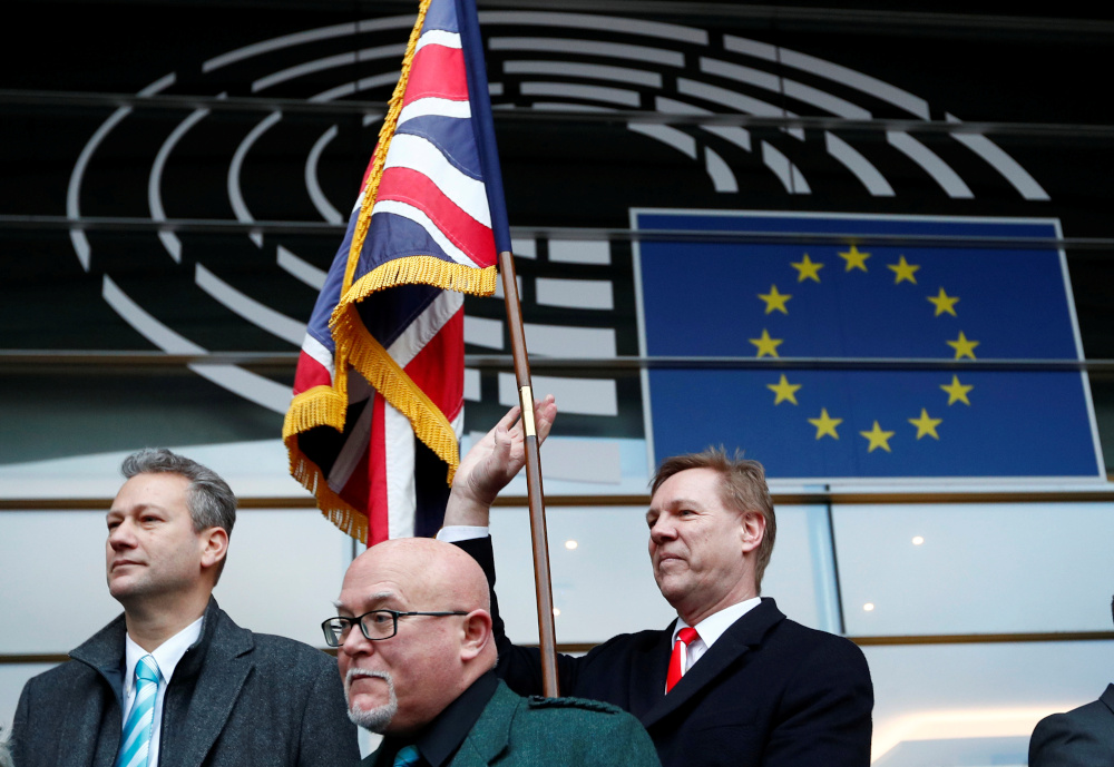 British pro-brexit Members of the European Parliament leave the EU Parliament for the last time in Brussels January 31, 2020. u00e2u20acu201d Reuters pic