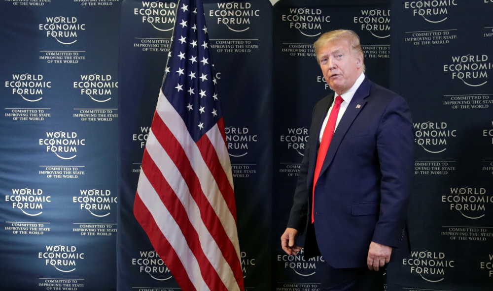 US President Donald Trump arrives to hold a news conference at the 50th World Economic Forum (WEF) in Davos January 22, 2020. u00e2u20acu201d Reuters pic