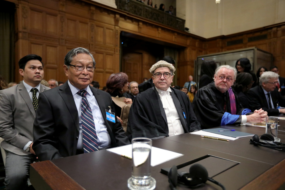 Minister for the Office of the State Counsellor of Myanmar, Kyaw Tint Swe, attends the ruling in a case filed by Gambia against Myanmar alleging genocide against the minority Muslim Rohingys, at the ICJ in The Hague January 23, 2020. u00e2u20acu201d Reuters pic
