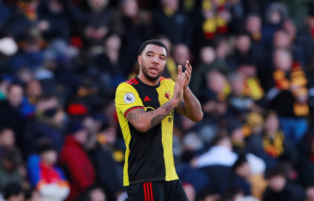 Watfordu00e2u20acu2122s Troy Deeney applauds fans at the end of the Premier League match against Tottenham Hotspur at Vicarage Road, Watford January 18, 2020. u00e2u20acu201d Picture by Action Images via Reuters/Andrew Couldridge