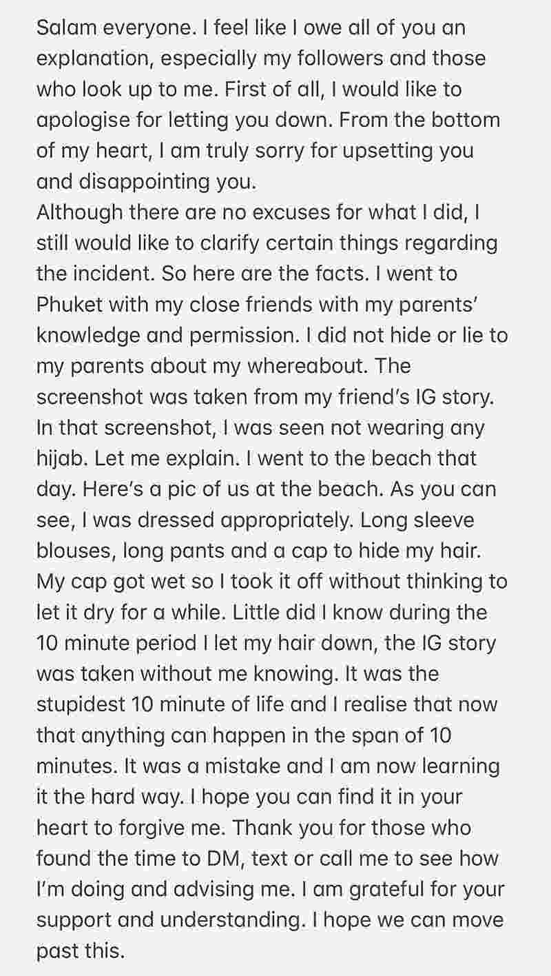 Sharifah apologised on Twitter yesterday. — Courtesy of Twitter/Sharifah Rose