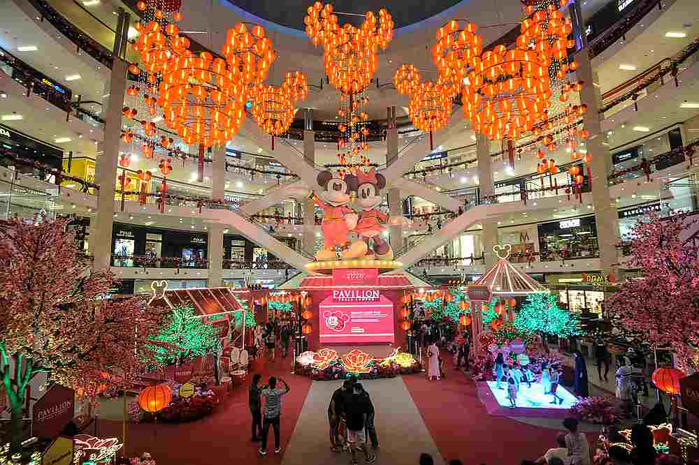 It’s a Disney CNY this year with Mickey and Minnie Mouse at Pavilion KL. — Picture by Shafwan Zaidon
