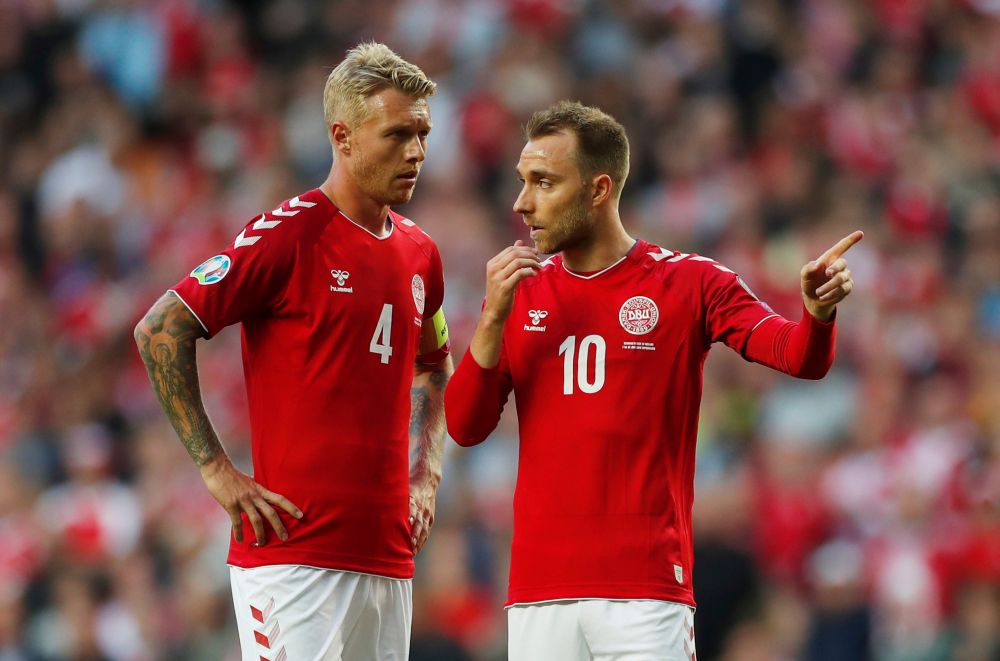 Denmark's Christian Eriksen and Simon Kjaer (left) during the Euro 2020 Qualifier against Republic of Ireland June 7, 2019. u00e2u20acu201d Reuters picnn