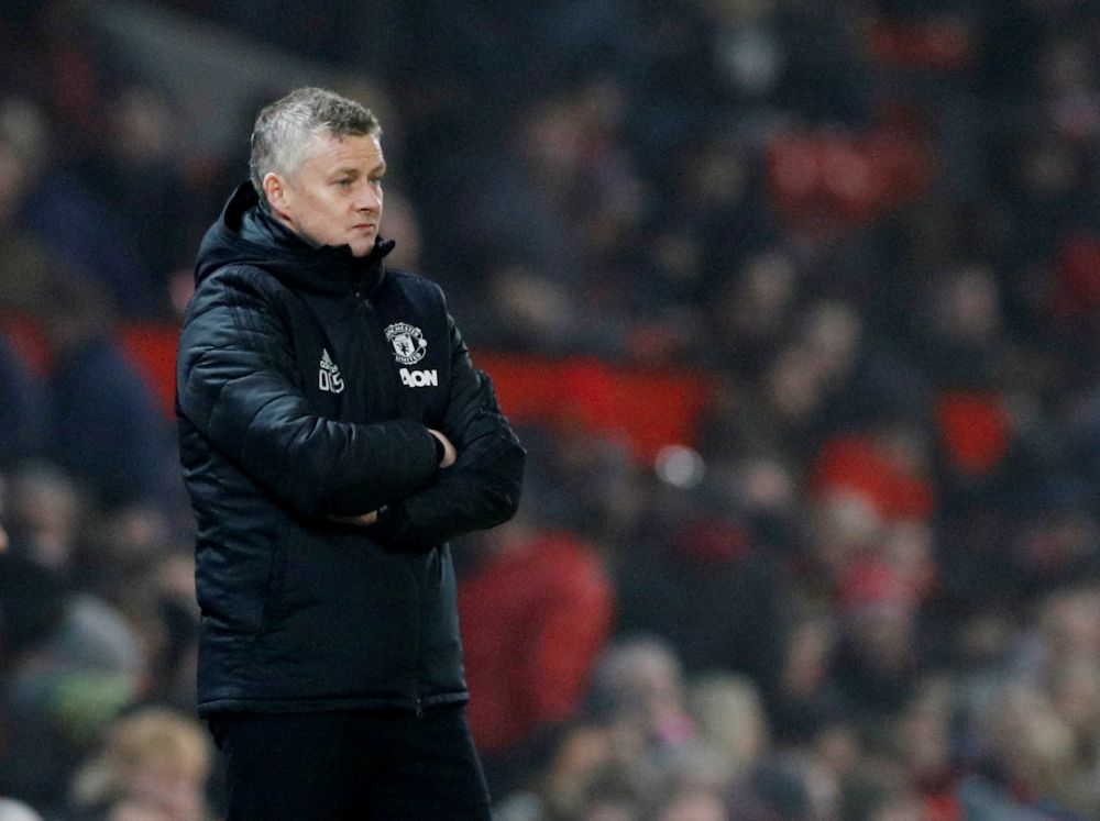 Manchester United manager Ole Gunnar Solskjaer looks dejected during the match against Burnley at Old Trafford, January 22, 2020. u00e2u20acu201d Reuters pic