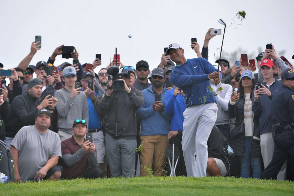Tiger Woods plays his third shot on the fourth hole during the third round of the Farmers Insurance Open golf tournament at the Torrey Pines Municipal Golf Course. u00e2u20acu2022 Orlando Ramirez-USA TODAY Sports pic via Reuters