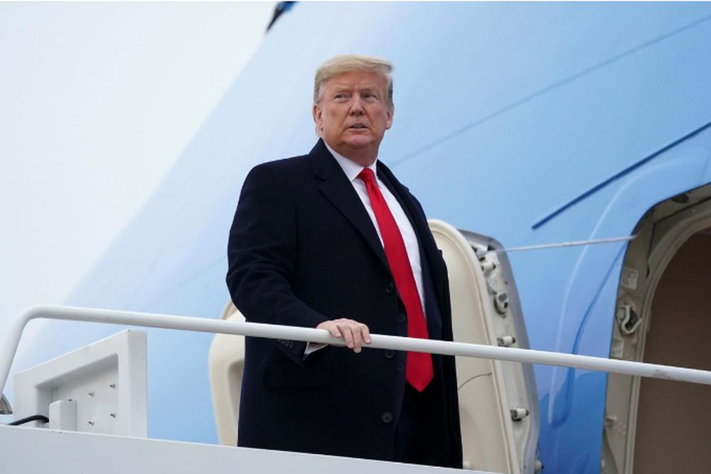 US President Donald Trump and first lady Melania Trump depart Joint Base Andrews in Maryland, US, January 13, 2020. u00e2u20acu201d Reuters pic