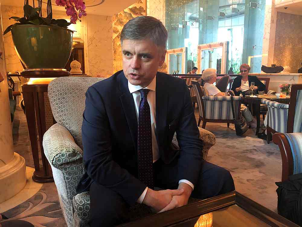Ukrainian Foreign Minister Vadym Prystaiko speaks during an official visit to Singapore January 13, 2020. u00e2u20acu201d Reuters