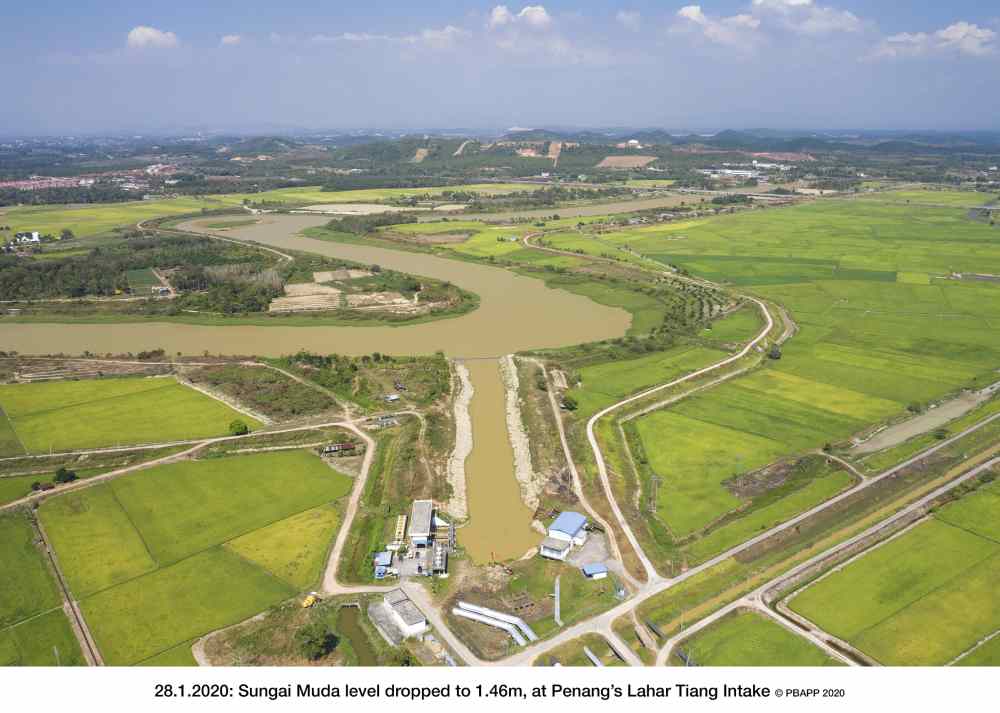 Jaseni warned that the Sungai Muda water level, which is the main source of raw water for the Sungai Dua Water Treatment Plant, is currently low. ― Picture courtesy of PBAPP 