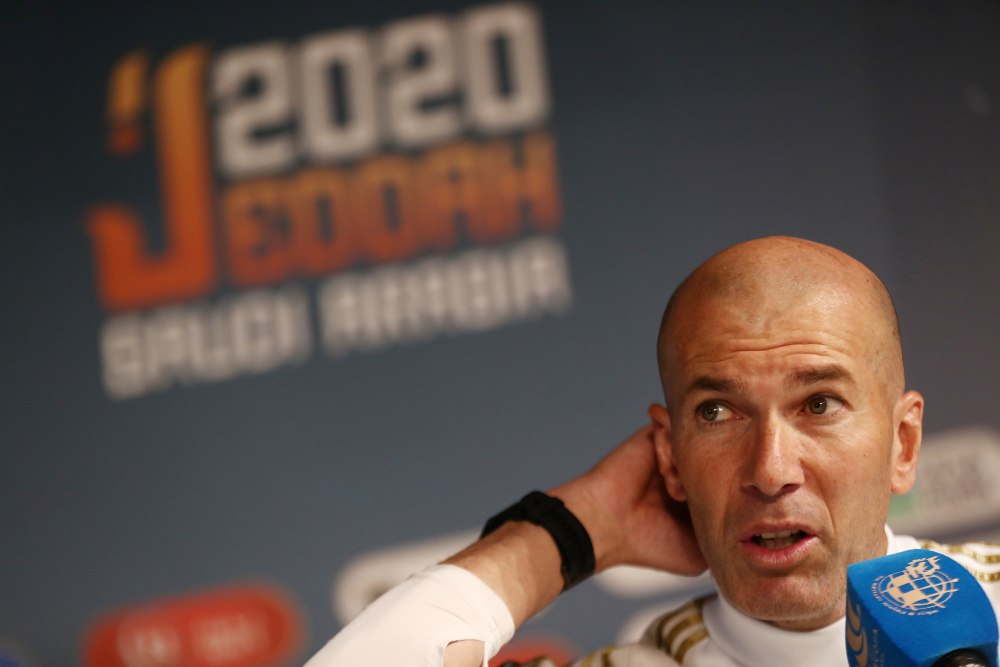 Real Madrid coach Zinedine Zidane speaks during a press conference at the Ittihad FC training centre in Jeddah January 7, 2020. u00e2u20acu2022 Reuters pic