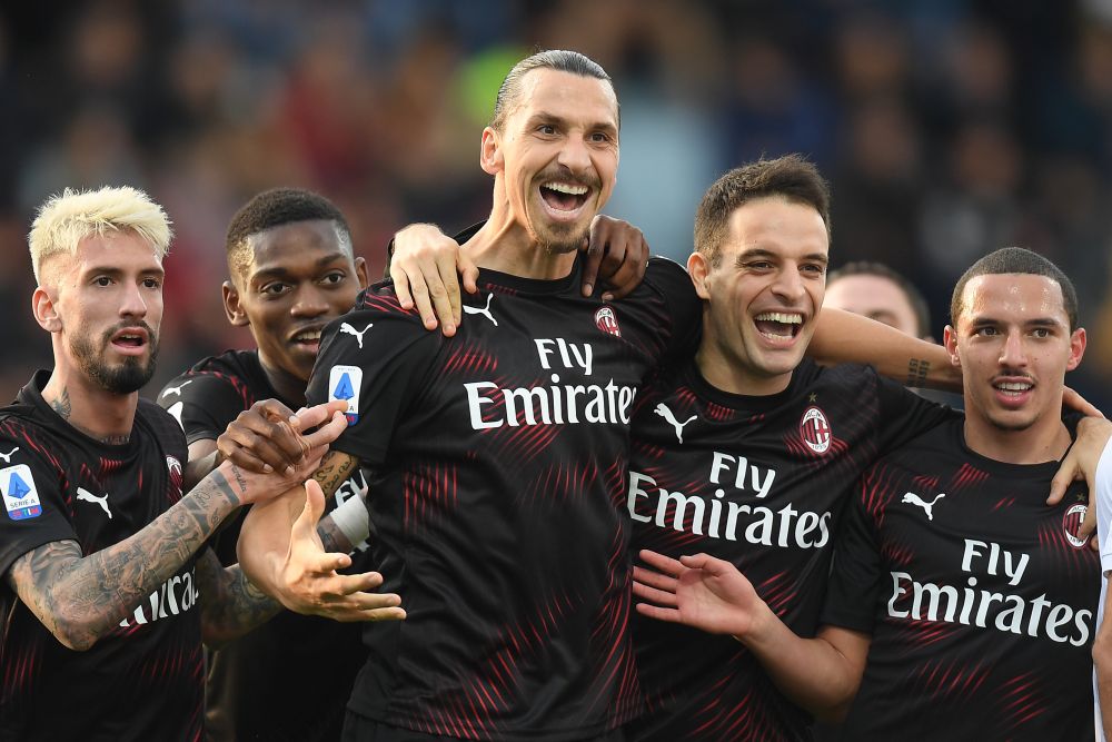Zlatan Ibrahimovic of AC Milan celebrates his goal against Cagliari January 11, 2020. u00e2u20acu201d Reuters pic