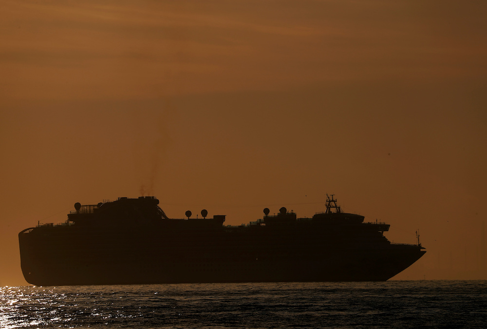 Cruise ship Diamond Princess is seen anchored off the Yokohama Port, after a Hong Kong passenger who sailed on the vessel last month tested positive for the Wuhan coronavirus, in Yokohama February 5, 2020. u00e2u20acu201d Reuters pic