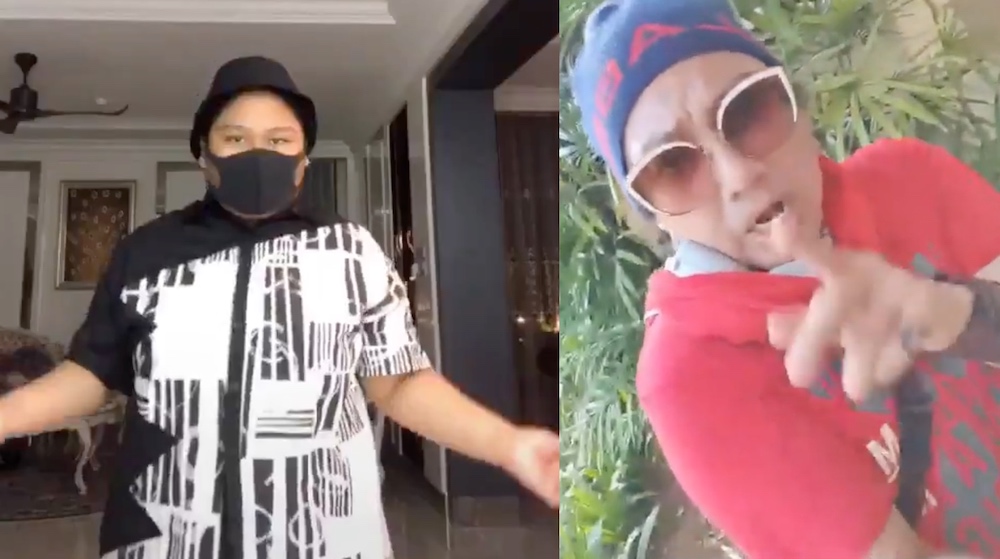 Cik B (left) has wielded the power of TikTok against Azwan Ali. u00e2u20acu201d Pictures from Twitter/HavocCikb and YouTube/DivaAATersohor