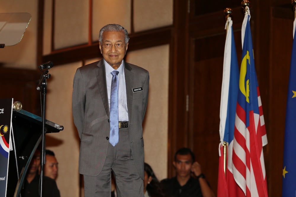 Tun Dr Mahathir Mohamad at the dialogue session with the French business community in Cyberview Lodge Resort, Cyberjaya February 10, 2020. u00e2u20acu201d Picture by Choo Choy May