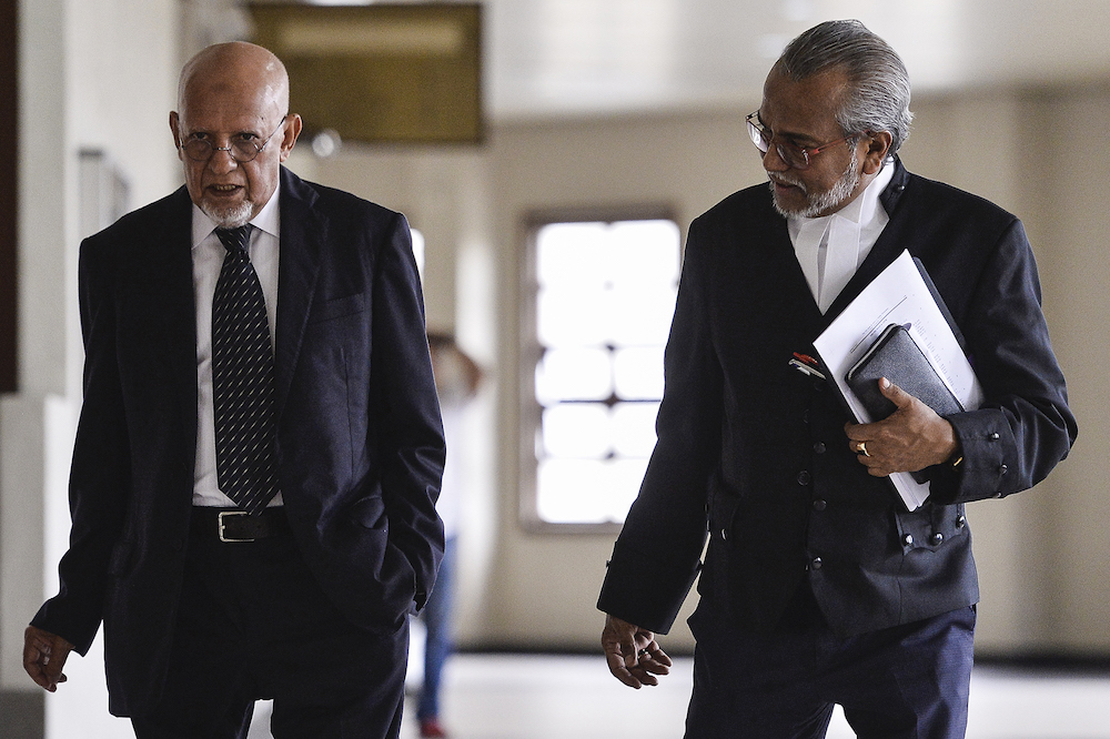 Former ambassador of Malaysia to Saudi Arabia, Datuk Syed Omar Syed Mohammad Al Saggaf arrives at the Kuala Lumpur High Court, February 10, 2020. u00e2u20acu201d Picture by Miera Zulyana