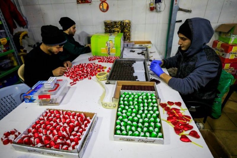 The raw ingredients for the factory's products come mostly from abroad, shipped to the Israeli port of Ashdod and then trucked into the Gaza Strip, which is under an Israeli blockade. — AFP pic