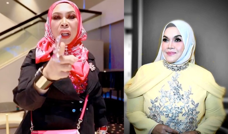 Vida (left) took offence after Aishah uploaded a vague post that implied the Qu Puteh founder was getting what she deserved in her fight with Azwan. u00e2u20acu201d Pictures from Instagram/datoserivida and Instagram/aishahjmm