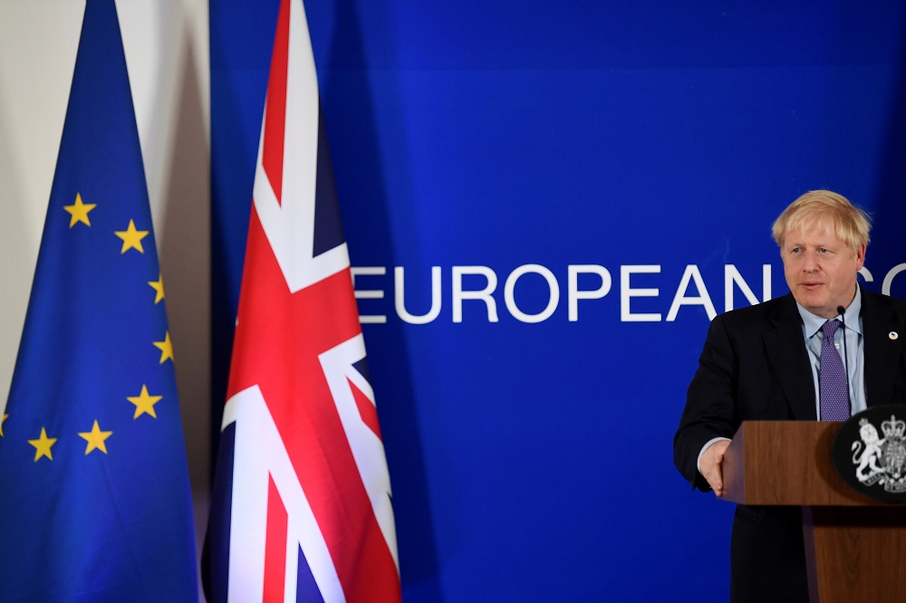 Britain's Prime Minister Boris Johnson speaks during a news conference at the European Union leaders summit dominated by Brexit, in Brussels October 17, 2019. u00e2u20acu201d Reuters pic