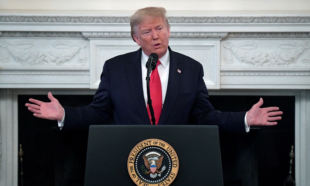 US President Donald Trump makes remarks during the White House Business Session with the nationu00e2u20acu2122s governors in the State Dining Room of the White House February 10, 2020. u00e2u20acu201d Reuters pic