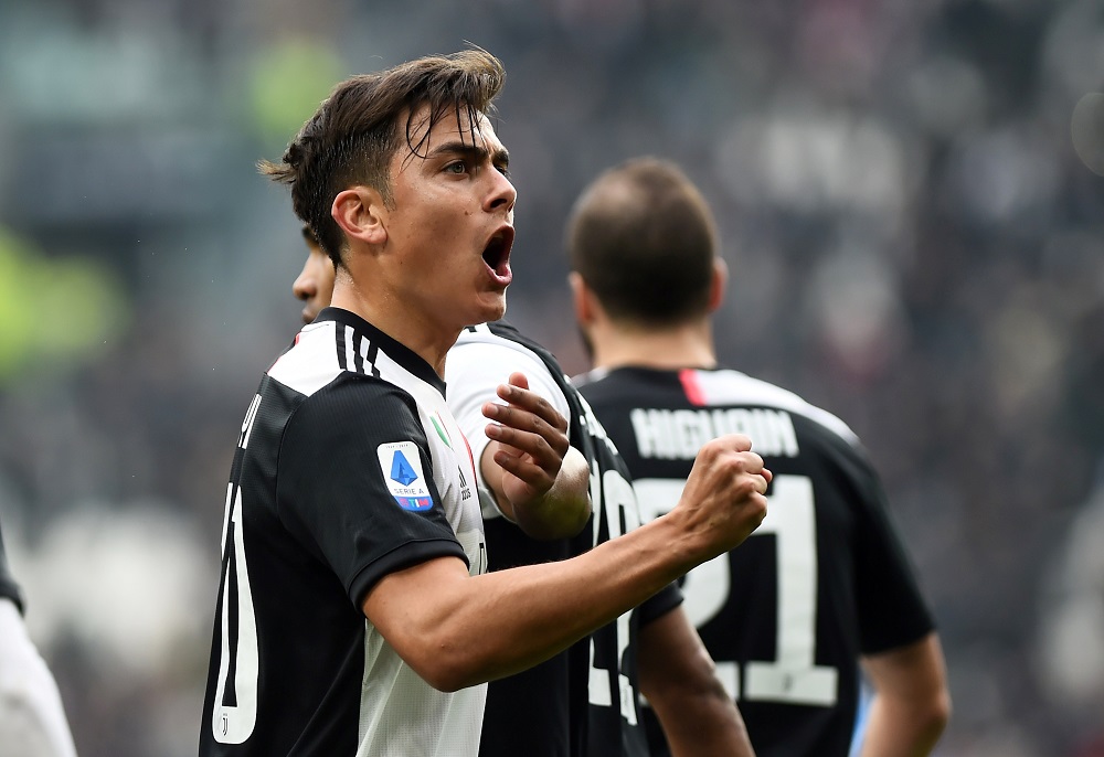 Juventus' Paulo Dybala celebrates scoring their first goal against Brescia at the Allianz Stadium in Turin February 16, 2020. u00e2u20acu201d Reuters pic