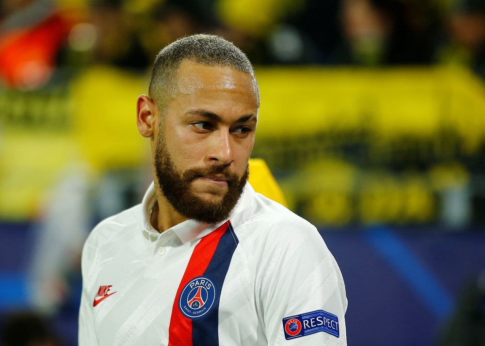 Paris St Germainu00e2u20acu2122s Neymar looks dejected after Borussia Dortmundu00e2u20acu2122s Erling Braut Haaland scored their first goal at Signal Iduna Park in Dortmund February 18, 2020. u00e2u20acu201d Reuters pic