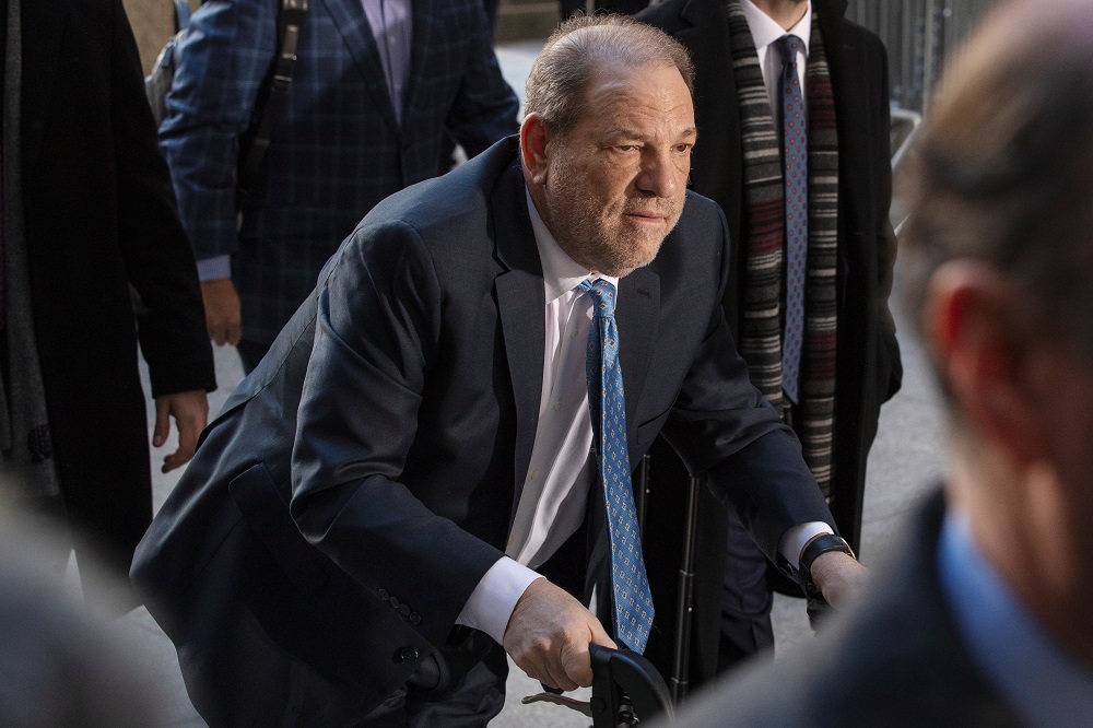Film producer Harvey Weinstein arrives at New York Criminal Courtroom during his ongoing sexual assault trial in the Manhattan borough of New York February 24, 2020. u00e2u20acu201d Reuters pic