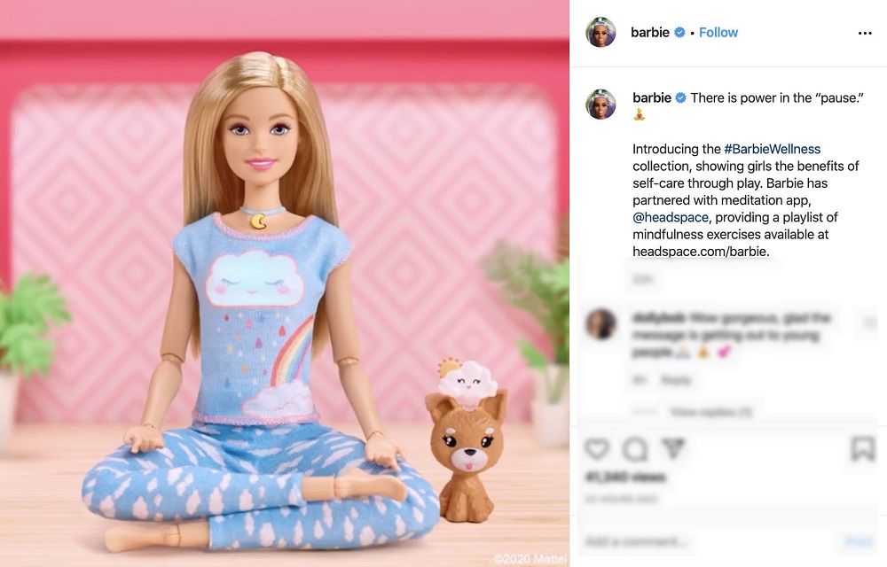 Barbie is getting serious about her self-care for the year 2020. u00e2u20acu201d Picture via Instagram/Barbie