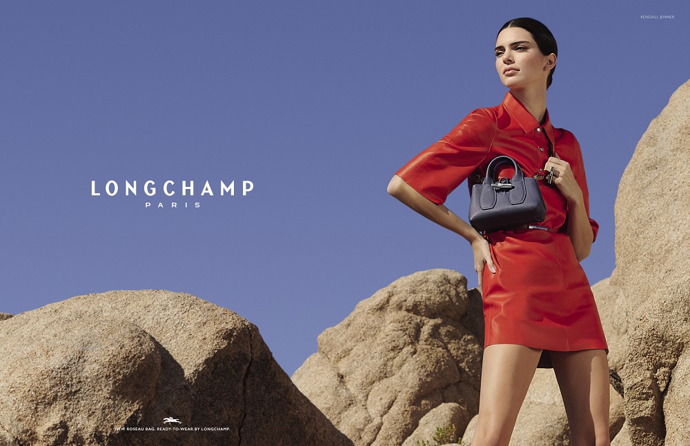 Kendall Jenner once again features in a Longchamp campaign for the summer of 2020. u00e2u20acu201d Picture courtesy of Columbine Goldsmith pour Longchamp