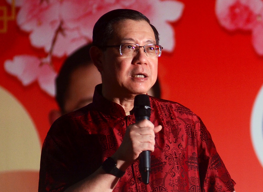 Finance Minister Lim Guan Eng speaks during the Penang DAP Chinese New Year Open House in George Town January 31, 2020. -- Bernama pic
