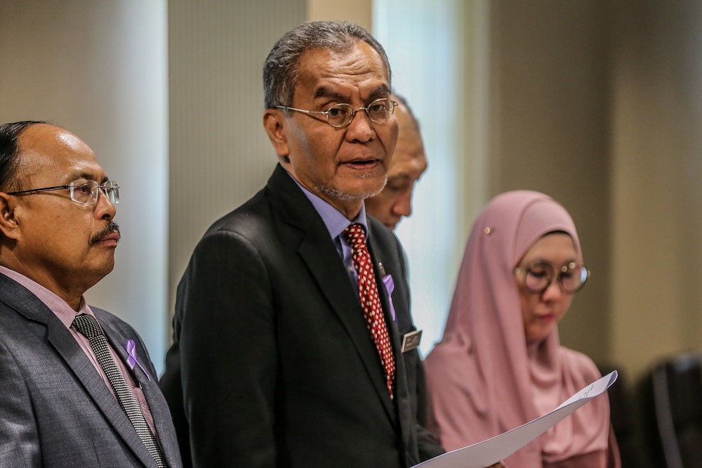 Health Minister Datuk Seri Dzulkefly Ahmad speaks during a press conference in Kuala Lumpur February 4, 2020. u00e2u20acu201d Picture by Firdaus Latif 