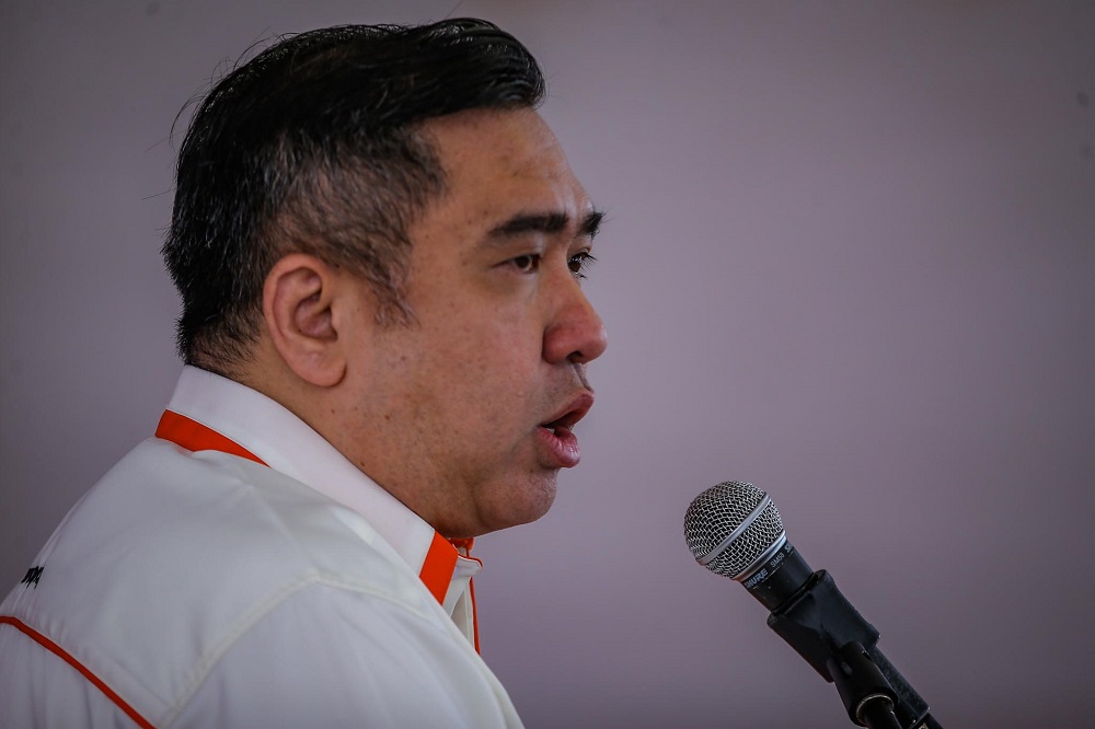 Transport Minister Anthony Loke speaks during the launch of a new service for commercial vehicle road tax renewal, at the Wangsa Maju Puspakom branch in Kuala Lumpur February 7, 2020. u00e2u20acu201d Picture by Hari Anggara