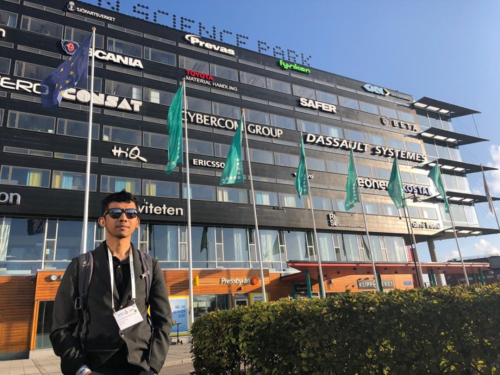 Umar in Gothenburg, Sweden, for a vehicle control scientific conference where they presented one of the results of the Aurora Arctic Challenge Project. — Picture by Umar Zakir Abdul Hamid