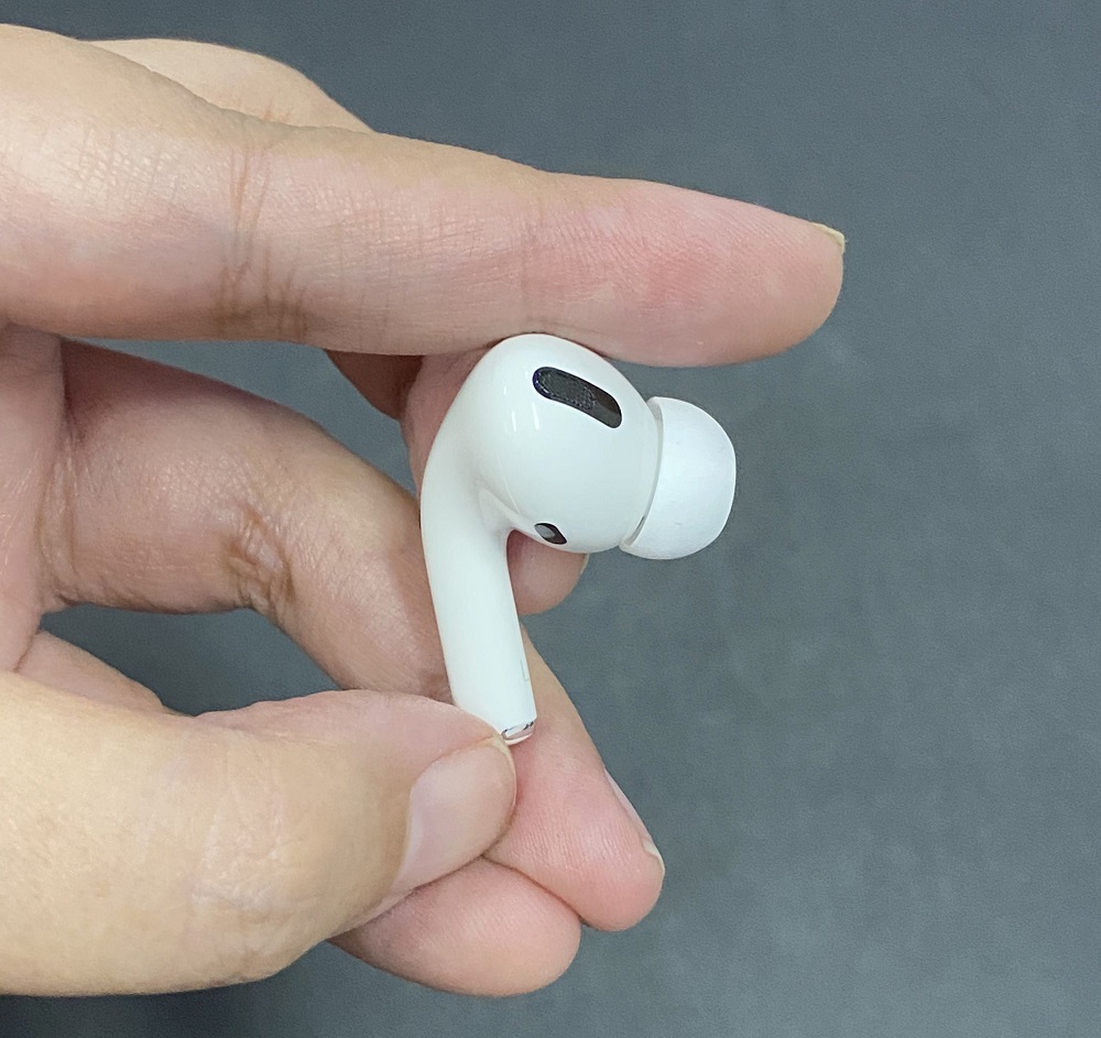 The AirPods Pro include silicon tips that help improve the fit and overall audio experience. u00e2u20acu201d Pictures by Erna Mahyuni