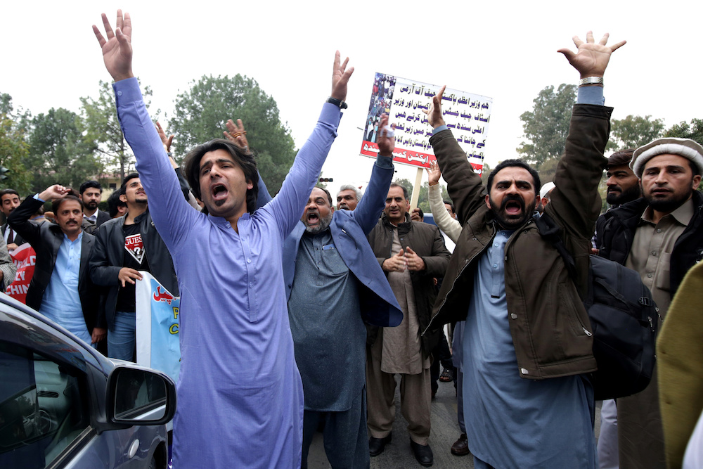 Parents of Pakistani students, who are stuck in the locked down province at the center of China's coronavirus outbreak, demand evacuation of their children during a protest in Islamabad, Pakistan February 19, 2020. u00e2u20acu201d Reuters pic