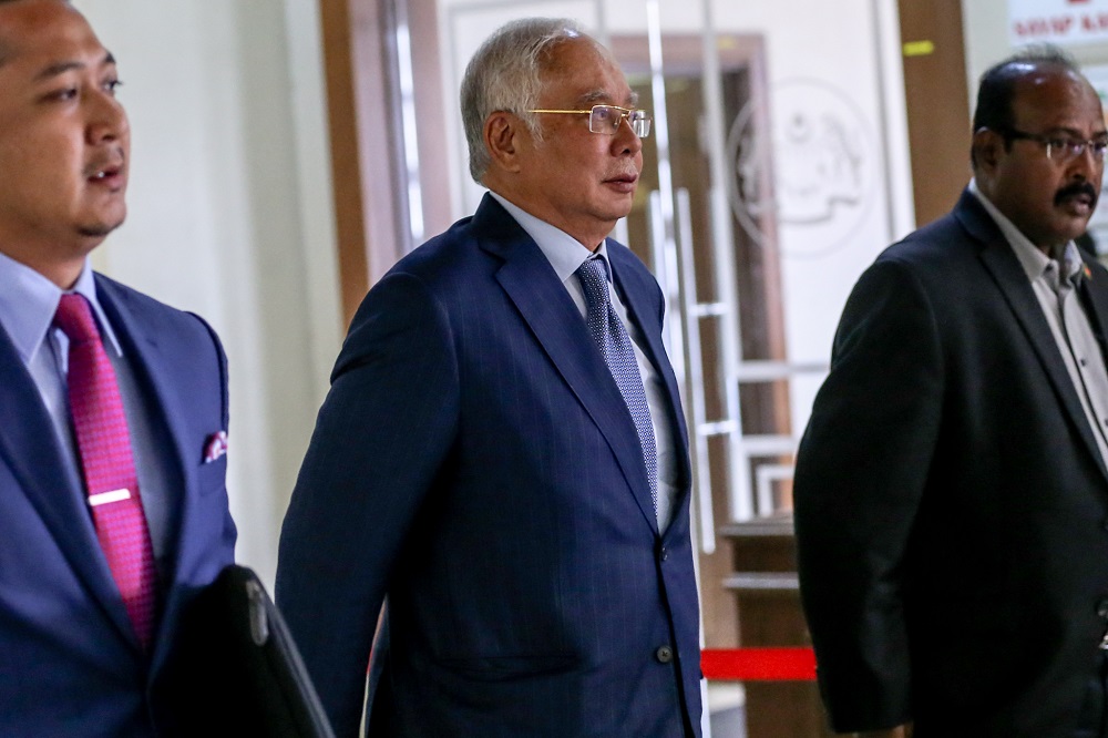 Former prime minister Datuk Seri Najib Razak is pictured at the Kuala Lumpur High Court February 17, 2020. u00e2u20acu201d Picture by Firdaus Latif