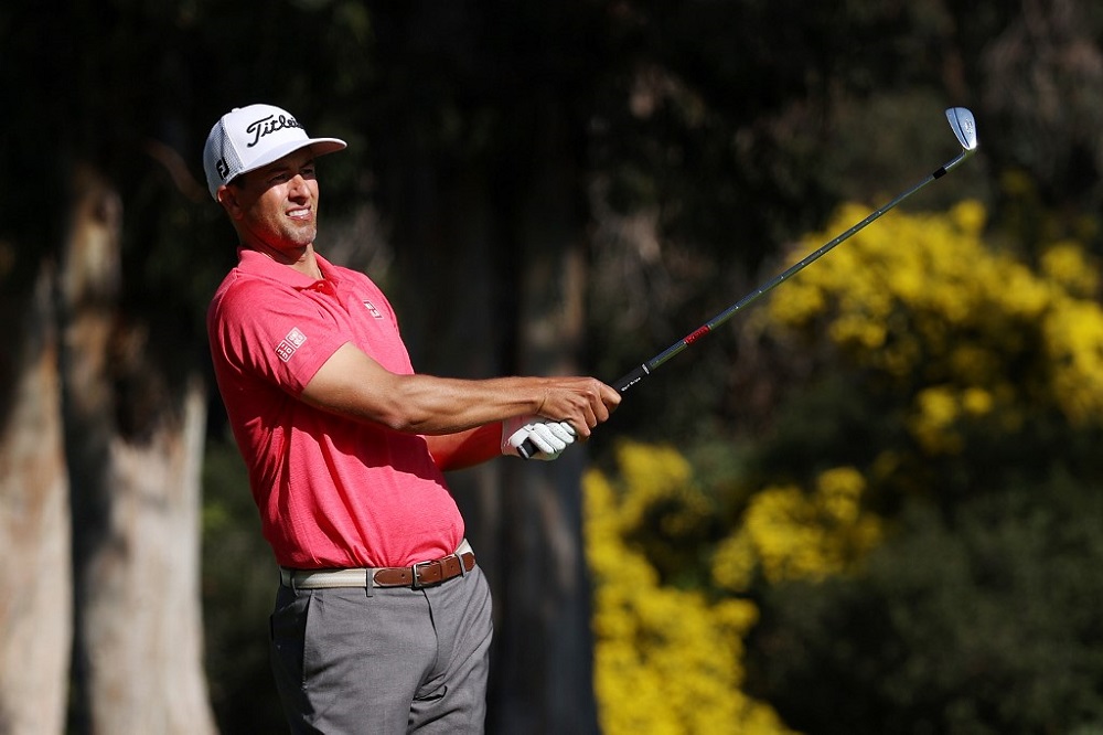Adam Scott of Australia plays a shot on the 13th hole during the final round of the Genesis Invitational in California February 16, 2020. u00e2u20acu201d AFP pic